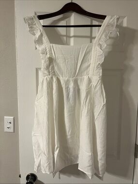 Le Lis White Smocked Strap Dress